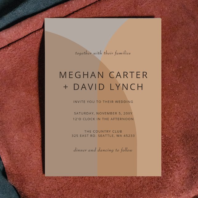 Terracotta Rustic Boho Arch Modern Wedding Invitation (Creator Uploaded)