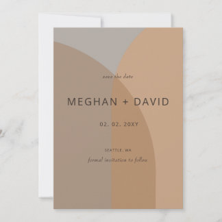 Terracotta Rustic Boho Arch Modern Wedding Save The Date