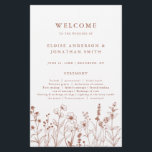 Terracotta Rustic Fall Wildflower Wedding Program<br><div class="desc">Guide your guests through your big day with this rustic terracotta floral wedding program. Featuring delicate fall wildflowers and a clean,  elegant layout. Perfect for an outdoor autumn ceremony or a barn wedding celebration.</div>