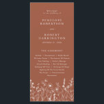 Terracotta Rustic Fall Wildflower Wedding Program Programme<br><div class="desc">Guide your guests through your big day with this rustic terracotta floral wedding program. Featuring delicate fall wildflowers and a clean,  elegant layout. Perfect for an outdoor autumn ceremony or a barn wedding celebration.</div>