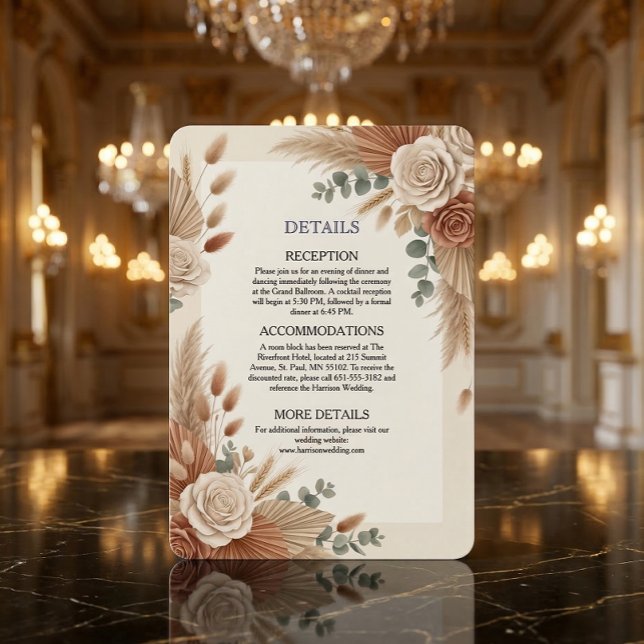 Terracotta Rustic Floral Boho  Enclosure Card (Creator Uploaded)