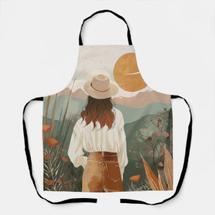 Terracotta Sage Boho Desert Valley Sunset Apron