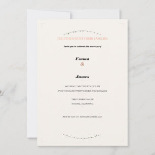 Terracotta Sage Botanical Wedding Invitation