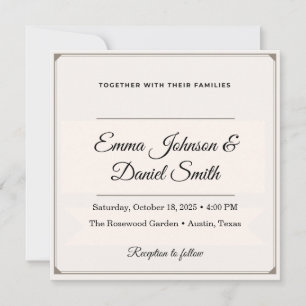 Terracotta & Sage Minimalist Wedding Invitation   
