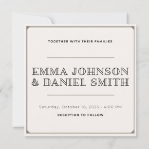 Terracotta & Sage Minimalist Wedding Invitation