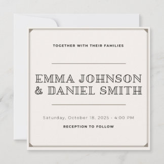 Terracotta & Sage Minimalist Wedding Invitation |
