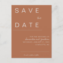 Terracotta Save the Date