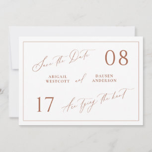 Terracotta Save the Date Wedding Announcement