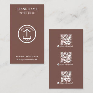 Terracotta Scannable Digital Contact QR Code Logo Business Card