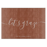 Terracotta Script Charcuterie Family Grazing Board