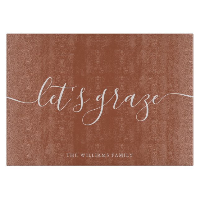 Terracotta Script Charcuterie Family Grazing Board (Front)