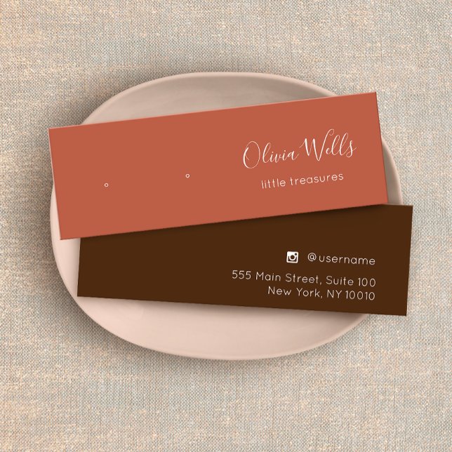 Terracotta Script Stud Earring  Display Card (Creator Uploaded)