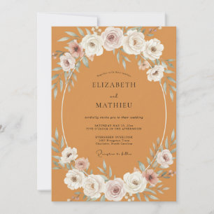 Terracotta Serene Autumn Wedding Invitation