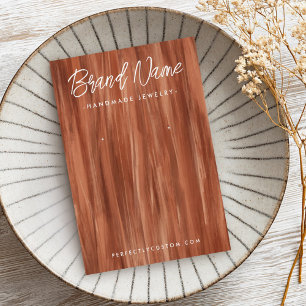 Terracotta shades brushstrokes earring card
