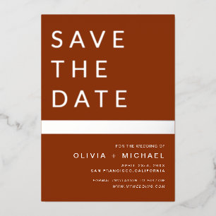  Terracotta Silver Boho Save the Date Photo
