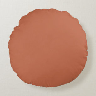 Terracotta Solid Color Throw Pillow