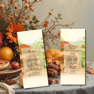 Terracotta Spanish Hacienda Destination Wedding Programme