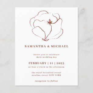 Terracotta Special thank you name date budget Flyer