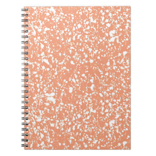 Terracotta Splash Marble Notebook