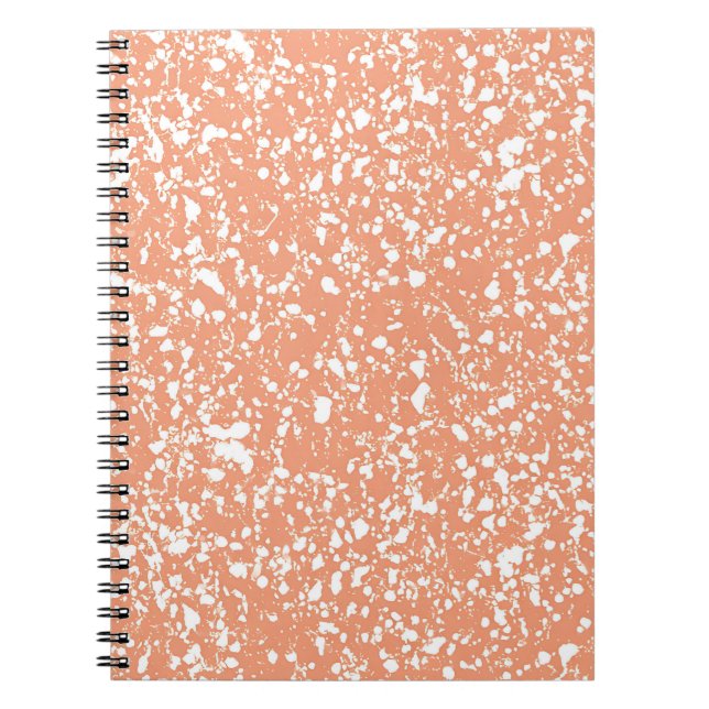 Terracotta Splash Marble Notebook (Front)