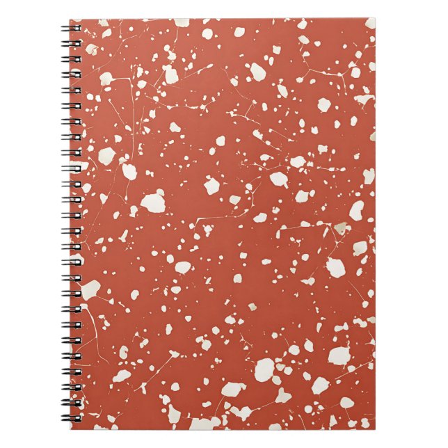 Terracotta Splash Marble Notebook (Front)