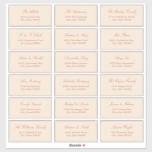 Terracotta Straw Beige 18 Guest Address Labels