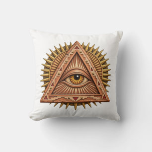 Terracotta Sun Eye Cushion