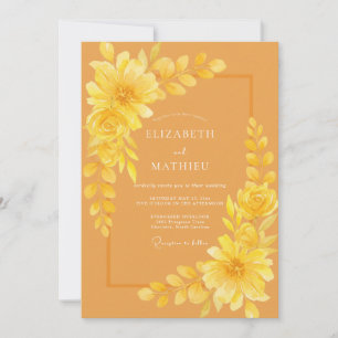 Terracotta Sun-kissed Autumnal Wedding Invitation