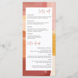 Terracotta Sunrise Wedding Menu
