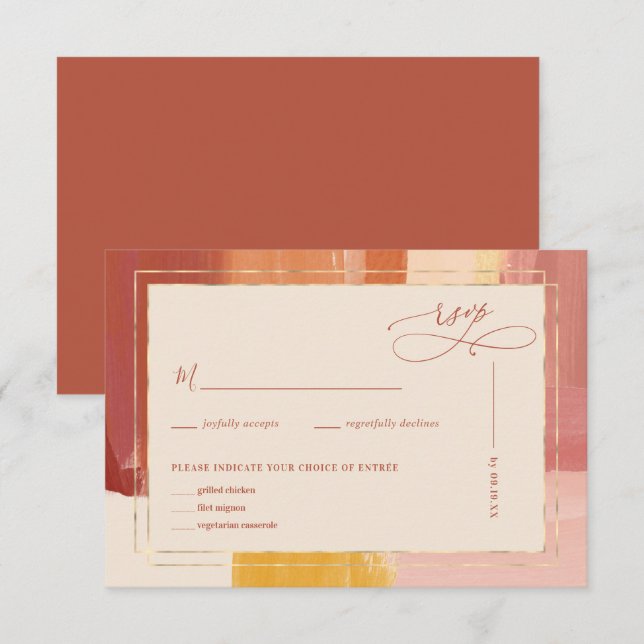 Terracotta Sunrise | Wedding RSVP (Front/Back)