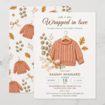 Terracotta Sweater Fall Baby Shower