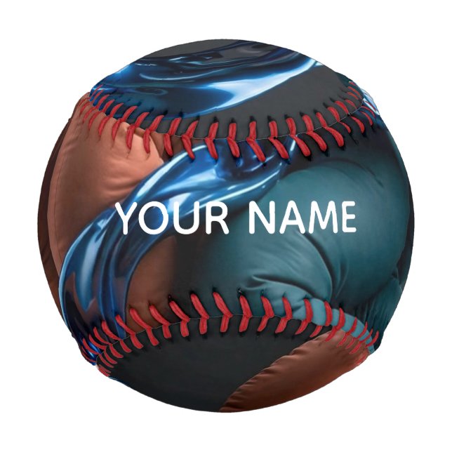 Terracotta Teal Flow - Colourful Vertical 3D  Baseball (Front)