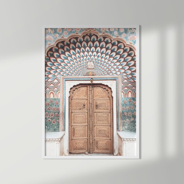 Terracotta Teal Moroccan Door Poster (Creator Uploaded)