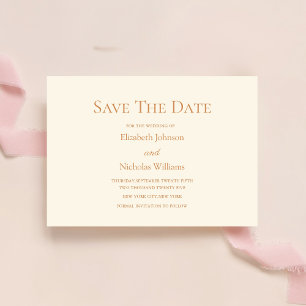 terracotta template wedding save the date card.