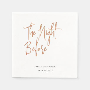Terracotta the Night Before Rehearsal Dinner Napkin