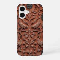 Terracotta Tile Folk Art iPhone 15 Pro Case – Indi