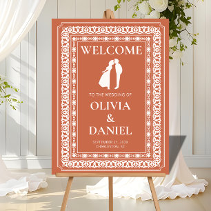  Terracotta Tile Wedding Welcome Display