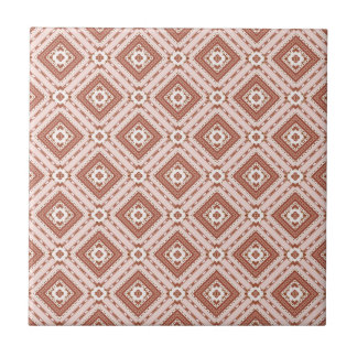 Terracotta Tribal - Modern Geometric Pattern Tile