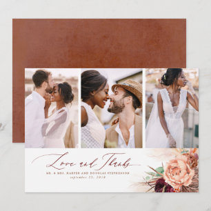 Terracotta Tropical Wedding Thank You