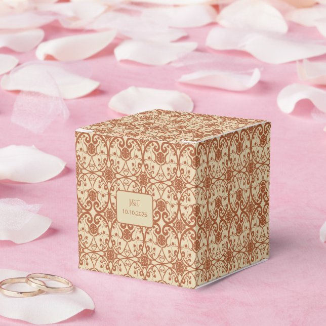 Terracotta Vintage Boho Wedding Favour Box (Wedding)
