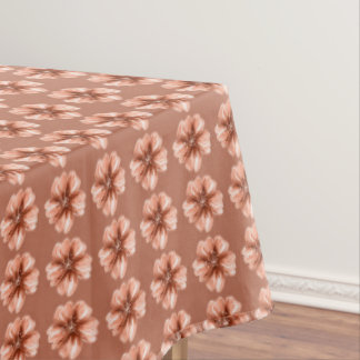 Terracotta Vintage Floral Repeating Pattern Table Tablecloth