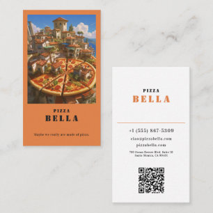 Terracotta Warmth- Rustic Italian Pizza Bella Shop Business Card