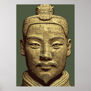 Terracotta Warrior - Ancient Gold Art Poster