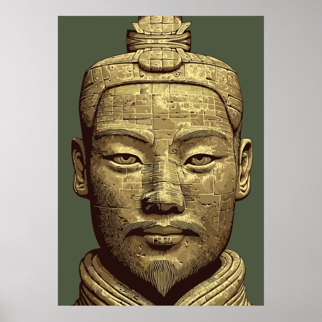 Terracotta Warrior - Ancient Gold Art Poster (Front)