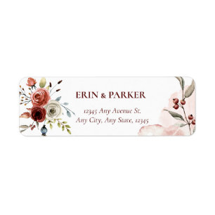 Terracotta Watercolor   Autumn Floral 