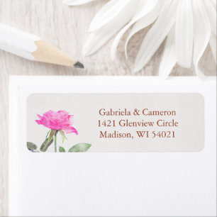 Terracotta Watercolor Botanical Rose Wedding