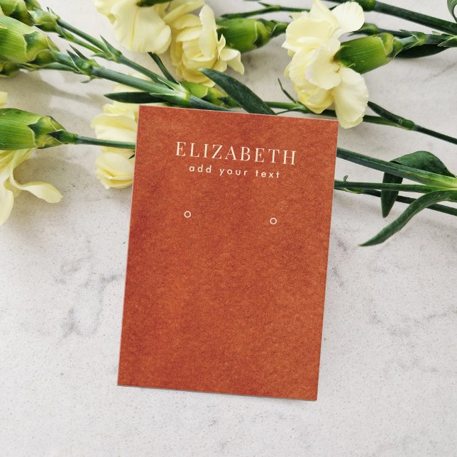 Terracotta Watercolor Texture Earring Display Card (Creator Uploaded)