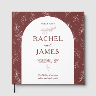 Terracotta Wedding Boho Botanical Personalised Guest Book