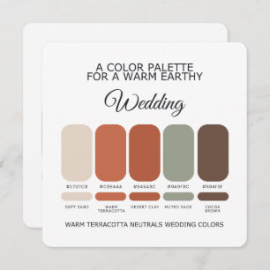Terracotta Wedding Color Palette Card