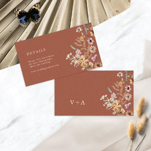Terracotta Wedding Enclosure Card